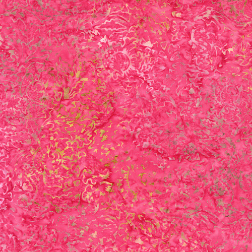 Timeless Treasures Fabrics Mayfair Tonga Batiks Wing and a Prayer Punch Hot Pink Tropical Floral