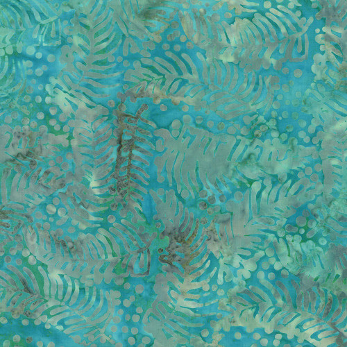Timeless Treasures Fabrics Mayfair Tonga Batiks Wing and a Prayer Swoon Green Tropical Ferns