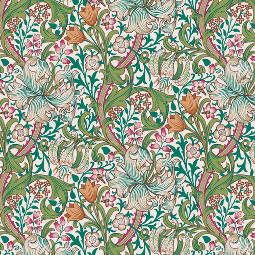 FreeSpirit Fabrics Bedford Park by William Morris & Co Golden Lily Fuchsia