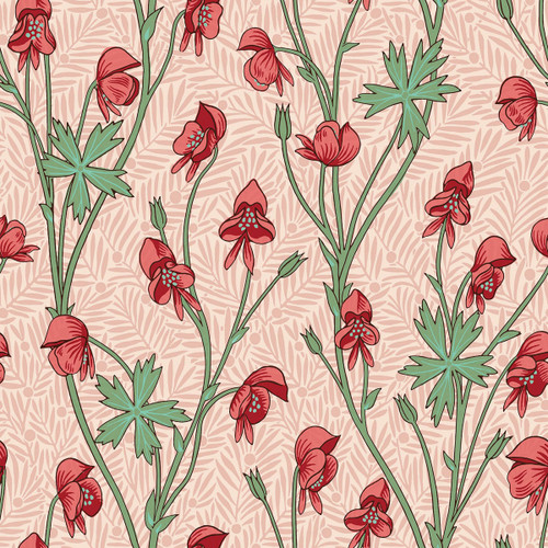 FreeSpirit Fabrics Bedford Park by William Morris & Co Monkshood Fuchsia