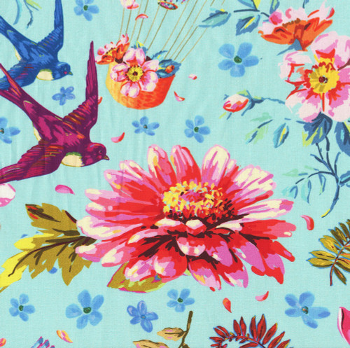 FreeSpirit Fabrics Festival by Odile Bailloeul Memory Blue