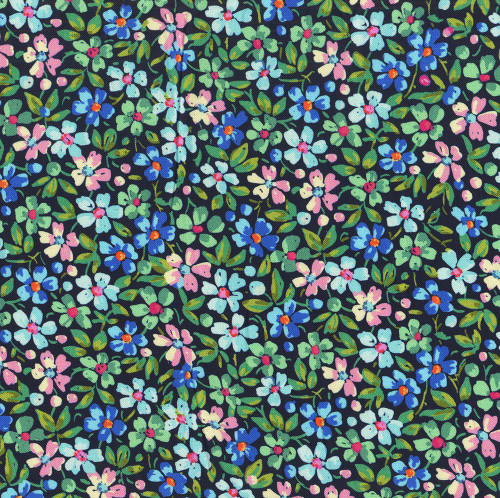 FreeSpirit Fabrics Festival by Odile Bailloeul Myosotis Blue