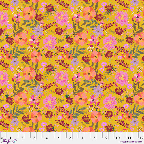 FreeSpirit Fabrics Floral Fiesta by Mia Charro Daisy Delight Marigold
