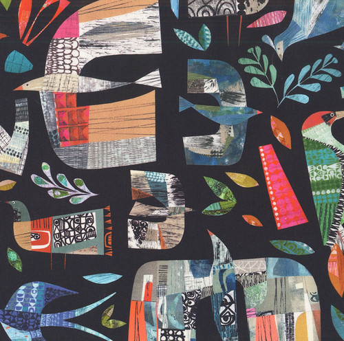 FreeSpirit Fabrics Flying South by Clare Youngs Flock Together Midnight