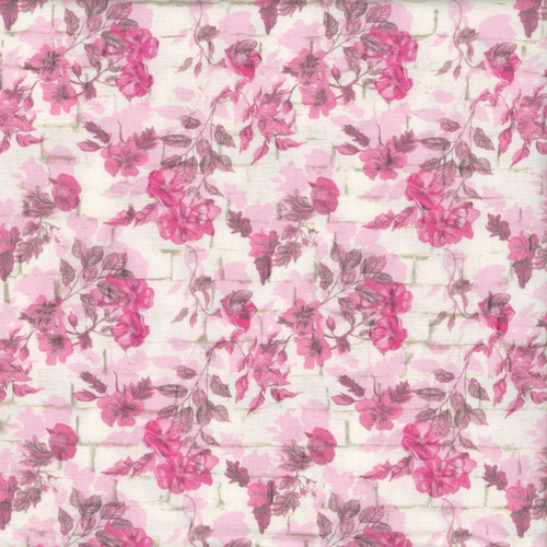 FreeSpirit Fabrics In Full Bloom by Surface of Beauty Rose Mirage Rose