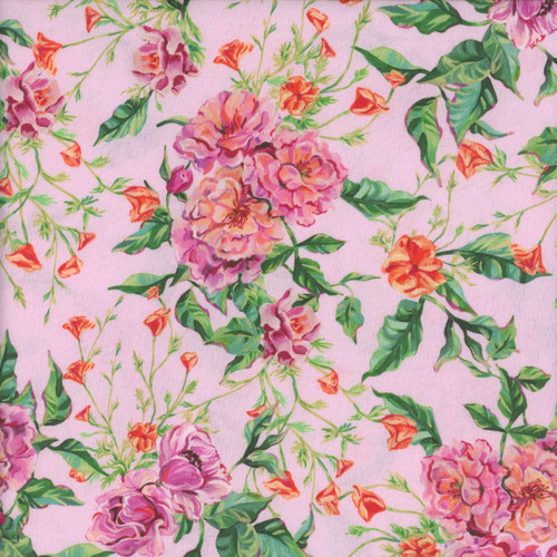 FreeSpirit Fabrics In Full Bloom by Surface of Beauty Rose Garden Blush