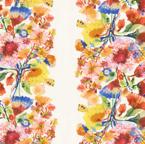 FreeSpirit Fabrics Pompadours in Pink by Carolyn Gavin Anemones Mint