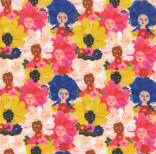 FreeSpirit Fabrics Pompadours in Pink by Carolyn Gavin Mini Pompadours Multi