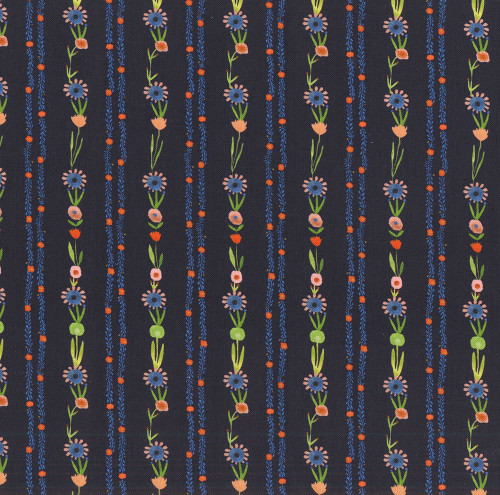 FreeSpirit Fabrics Pompadours in Pink by Carolyn Gavin Daisy Chain Navy