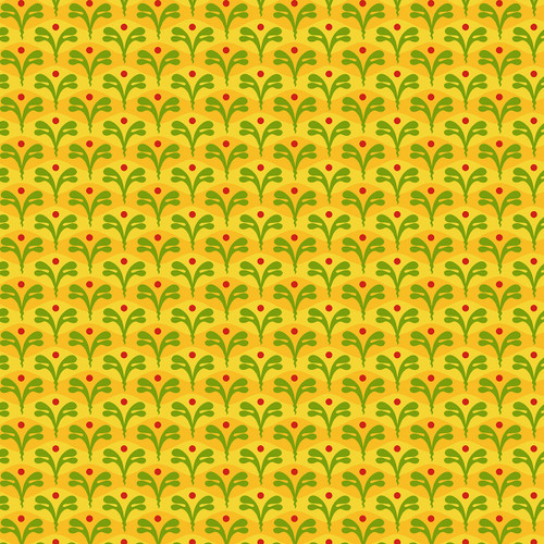 FreeSpirit Fabrics Vegetable Patch by Jane Sassaman Sprout Yellow