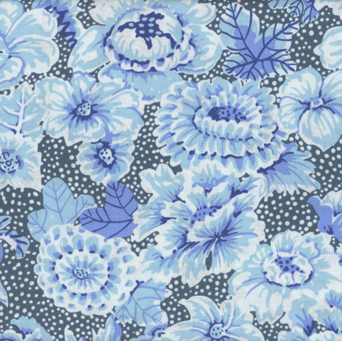 FreeSpirit Fabrics From the Archives by Kaffe Fassett Floral with Dots Blue