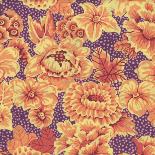 FreeSpirit Fabrics From the Archives by Kaffe Fassett Floral with Dots Plum