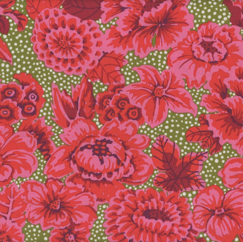 FreeSpirit Fabrics From the Archives by Kaffe Fassett Floral with Dots Red