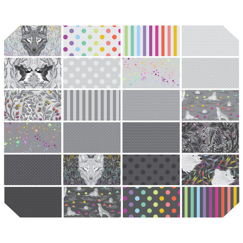 FreeSpirit Fabrics Graywork by Tula Pink Charm Pack 5 Inch Squares