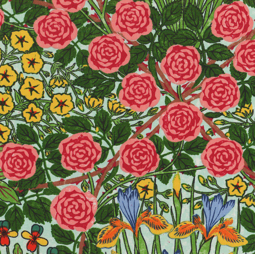 FreeSpirit Fabrics Bedford Park by William Morris Campanula Seaglass 108 Inch Wide Quilt Back