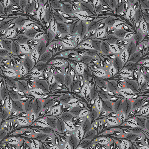 FreeSpirit Fabrics Graywork by Tula Pink Nip in the Bud Shadow 108 Inch Wide Quilt Back