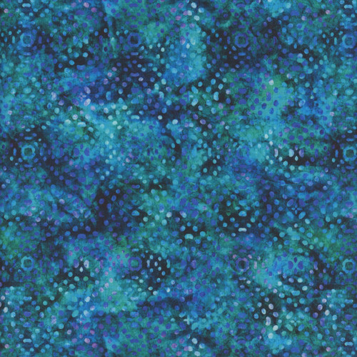 Quilting Treasures Fabrics Bedazzled by Dan Morris Turquoise Blue Dotty Petals
