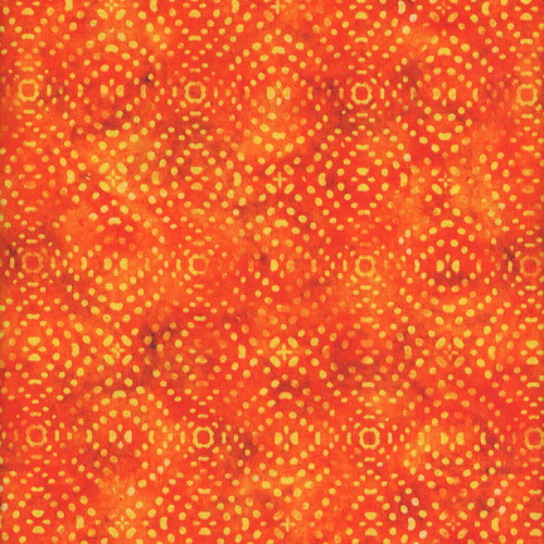 Quilting Treasures Fabrics Bedazzled by Dan Morris Orange Dotty Petals