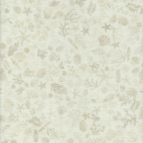 Quilting Treasures Fabrics Aquatic Adventures by Dan Morris Cream Tonal Coral Reef