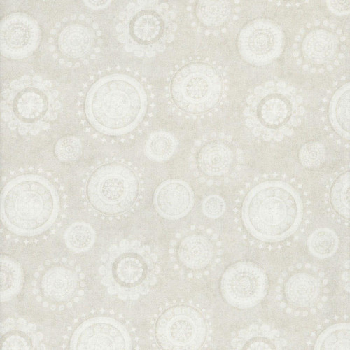 Quilting Treasures Fabrics Holly Jolly by Dan Morris Cream Christmas Medallions, fabric with a subtle cream background and delicate white Christmas medallion patterns. Quilting Treasures Fabrics Holly Jolly by Dan Morris Cream Christmas Medallions, fabric with a subtle cream background and delicate white Christmas medallion patterns.