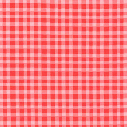 Riley Blake Fabrics Hand Made Damask Love Gingham Red