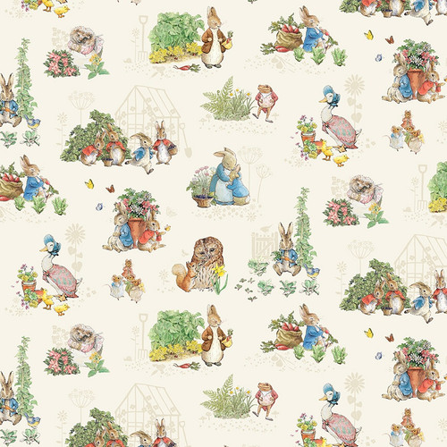 Riley Blake Fabrics Flannel Peter Rabbit & Friends Beatrix Potter Characters Cloud