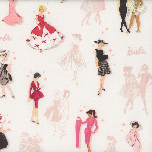 Riley Blake Fabrics Barbie Vintage Main Blush