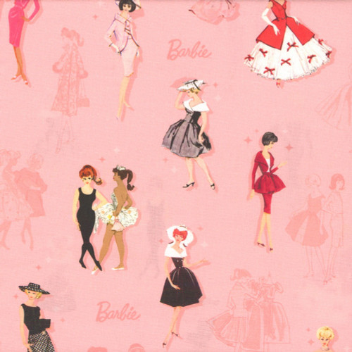 Riley Blake Fabrics Barbie Vintage Main Pink