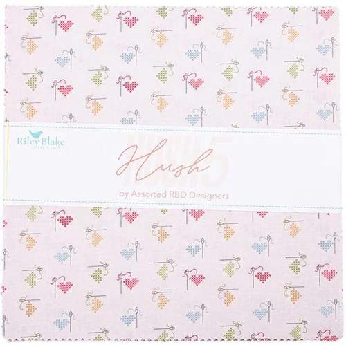 Riley Blake Fabrics Hush Hush 5 10 Inch Stacker Squares, 42 Pcs.