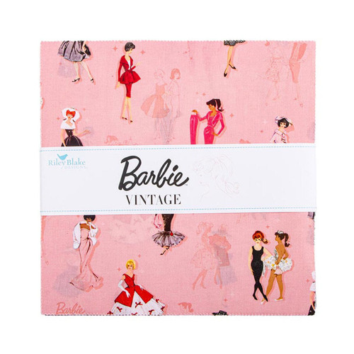Riley Blake Fabrics Barbie Vintage 10 Inch Stacker Squares, 42 Pcs.
