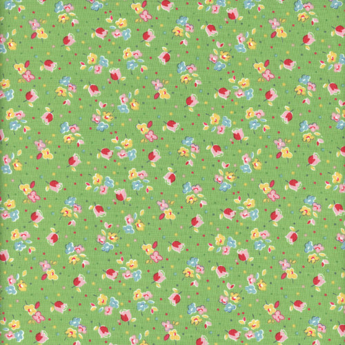 Riley Blake Fabrics Simple Pleasures American Jane Calico Sweet Rose Green