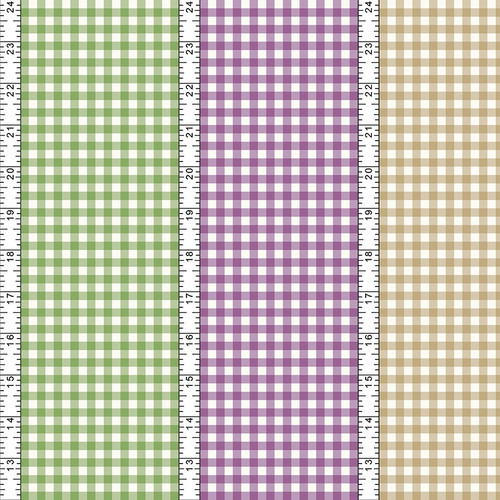 Riley Blake Fabrics Simple Pleasures American Jane Gingham Stripes Multi