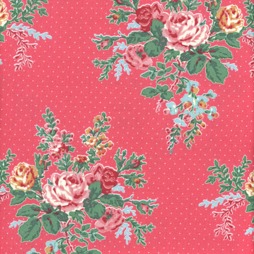 Riley Blake Fabrics Simple Pleasures American Jane Floral Raspberry