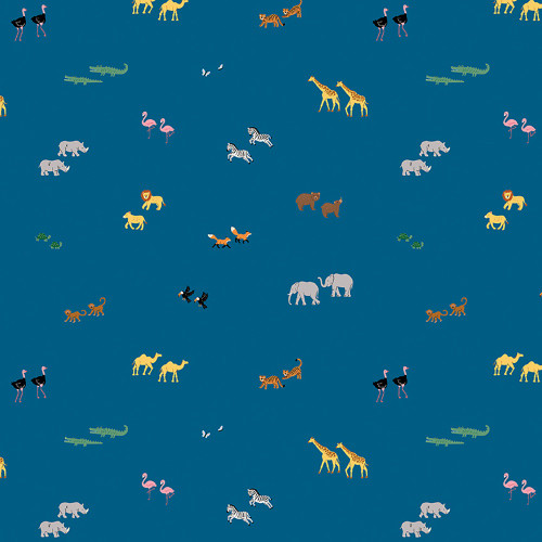 Riley Blake Fabrics Two by Two Noahs Ark Cayla Naylor Perfect Pairs Blue