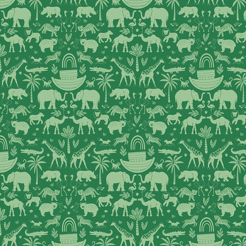 Riley Blake Fabrics Two by Two Noahs Ark Cayla Naylor Ark Adventures Green