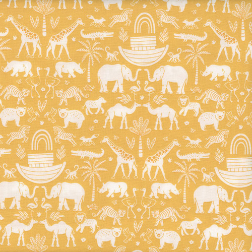 Riley Blake Fabrics Two by Two Noahs Ark Cayla Naylor Ark Adventures Yellow