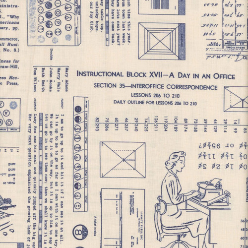 Riley Blake Fabrics TYPE/ography Lori Holt Background Denim