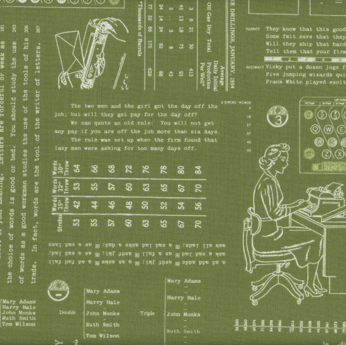 Riley Blake Fabrics TYPE/ography Lori Holt Basil