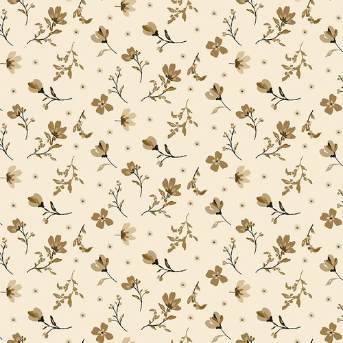 Riley Blake Fabrics Morning Latte Floral Latte