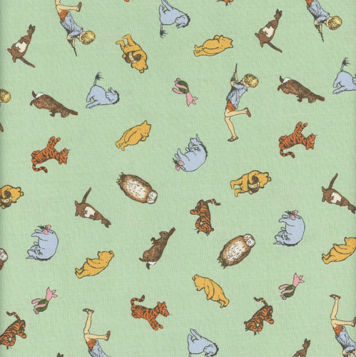 Riley Blake Fabrics Winnie the Pooh Characters Green