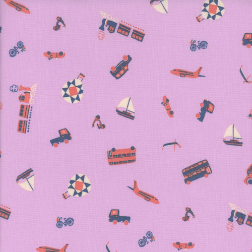 Riley Blake Fabrics The Genesis of a Journey Modes of Travel Wisteria