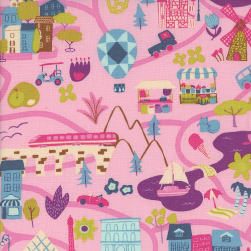 Riley Blake Fabrics The Genesis of a Journey It Takes a Village Rose