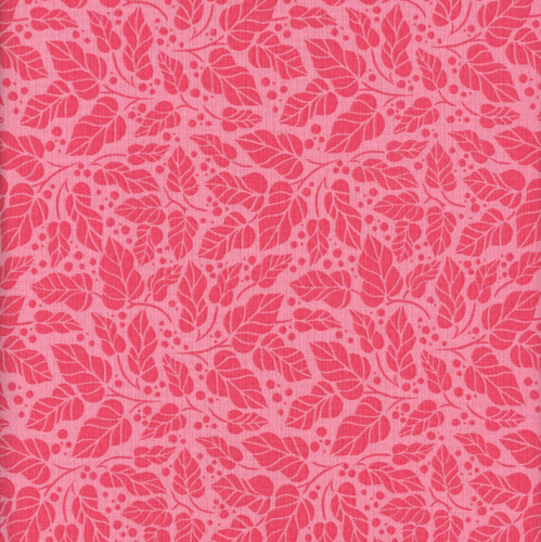 Riley Blake Fabrics Zinnias Lila Tueller Zinnia Leaves Pink