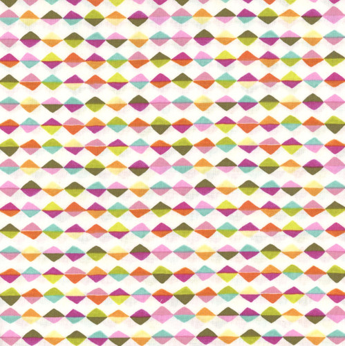Riley Blake Fabrics Zinnias Lila Tueller Kites White