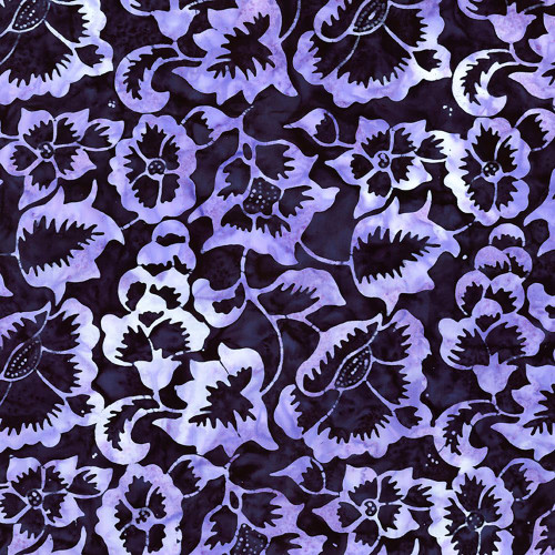 Riley Blake Fabrics Batiks Radiant Flourish Moody Blues