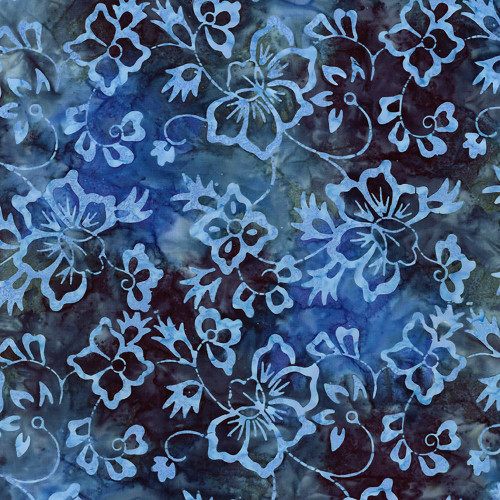 Riley Blake Fabrics Batiks Radiant Flourish Peacock