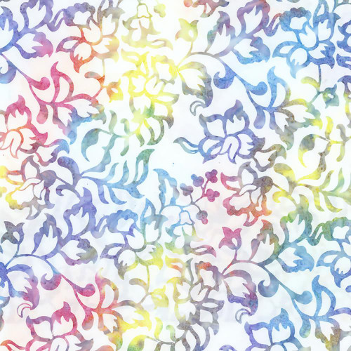 Riley Blake Fabrics Batiks Radiant Flourish Rainbow Sherbet