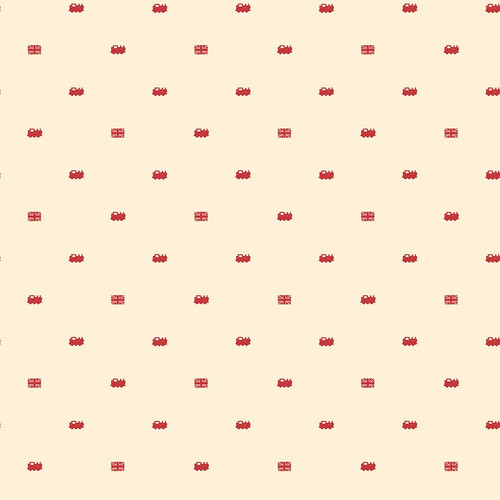 Riley Blake Fabrics Thomas & Friends Thomas the Tank Engine 80th Anniversary Train Dots Cream