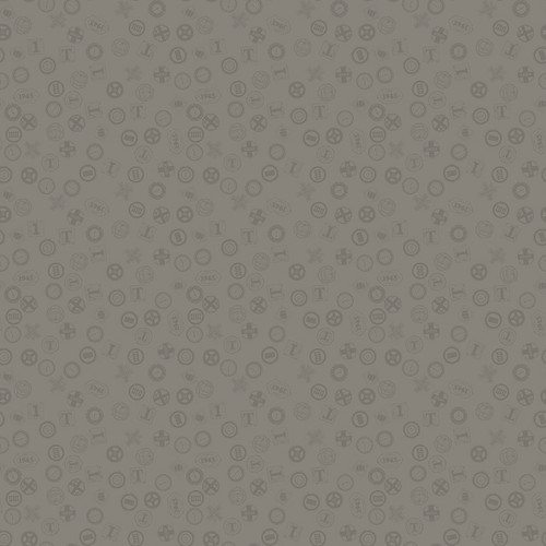 Riley Blake Fabrics Thomas & Friends Thomas the Tank Engine 80th Anniversary Railroad Signs Gray