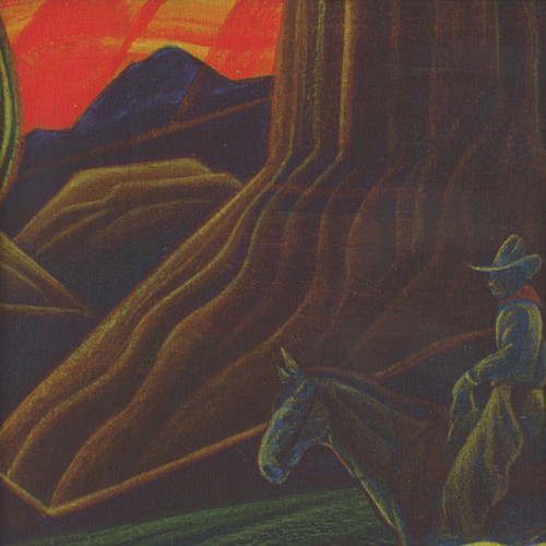 Riley Blake Fabrics Western Reflections 35.5 x 43.5 Moonlit Trail Panel